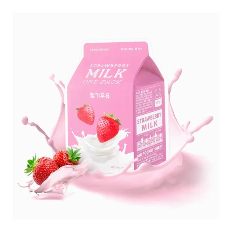 Milk One-Pack Facemask #Strawberry Milk - Image 2