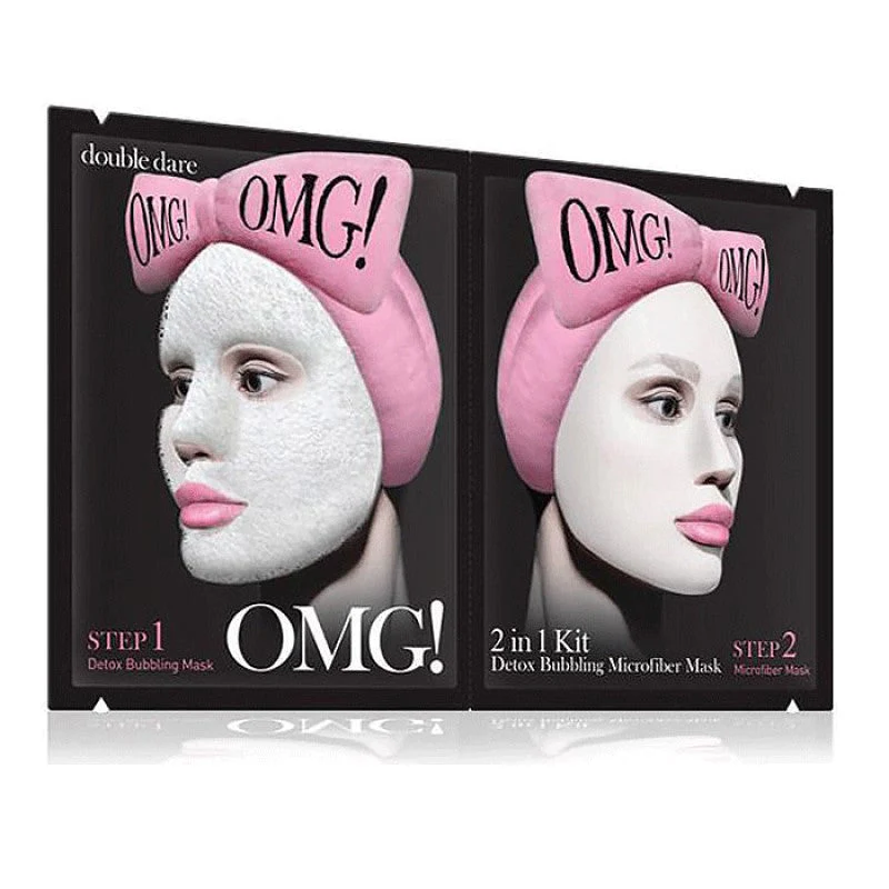 OMG! 2 in 1 KIT Detox Bubbling Microfiber Mask