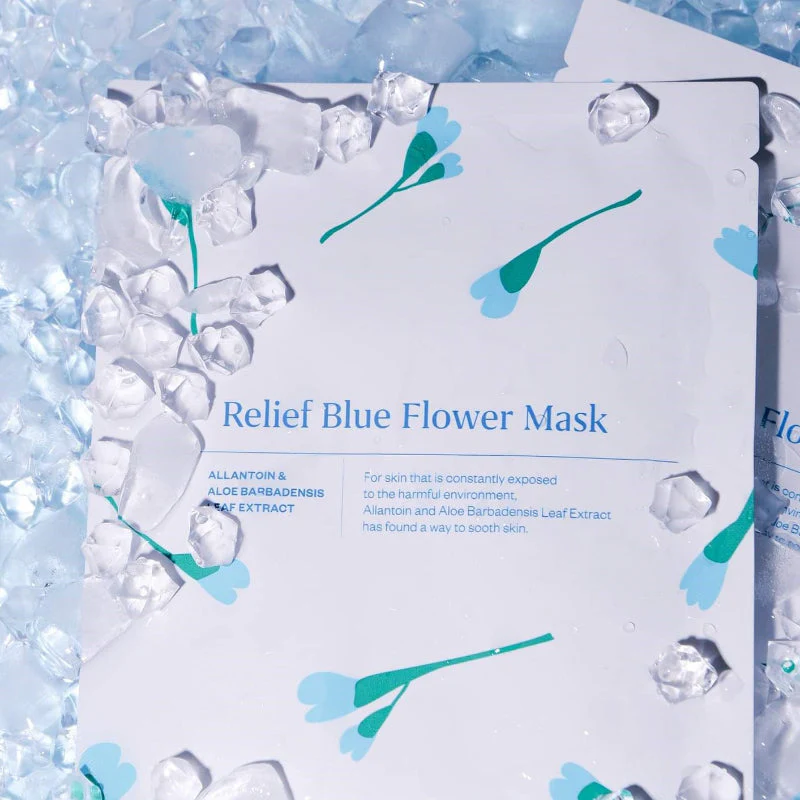Relief Blue Flower Mask - Image 4